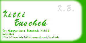 kitti buschek business card